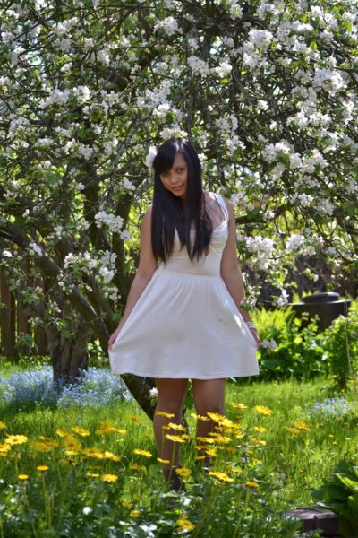 White Flowers And Dress