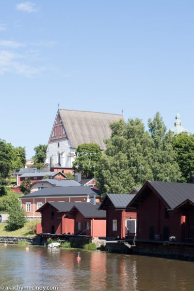 Porvoo Cathedral And Red Houses
