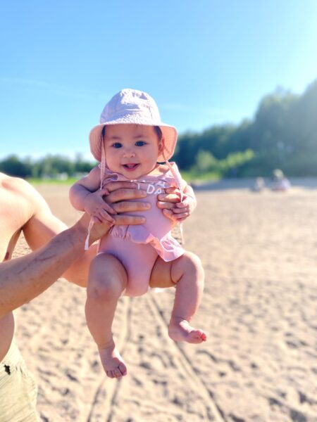 Baby’s First Trip To The Beach